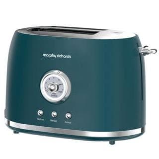 MORPHY             2 SLICE TOASTER - TEAL GREEN MATT STEEL - BOUTIQUE RANGE