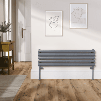 Sorrento Linea Dark Grey Anthracite Oval Designer Radiator