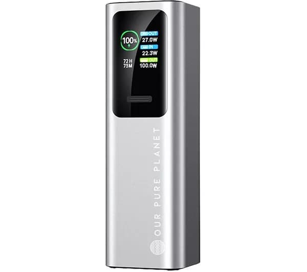 OUR PURE PLANET 27000 mAh 100 W 3-port Portable Power Bank - Black
