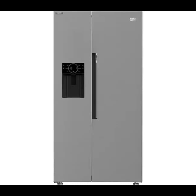 Beko Freestanding  American Style Fridge Freezer - Brushed Steel | ASP352VPX