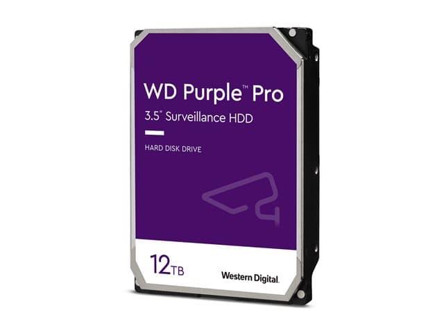 WESTERN DIGITAL - WD Purple Pro WD122PURP - Hard drive - 12 TB - internal - 3.5" - SATA 6Gb/s - 7200 rpm - buffer: 512 MB