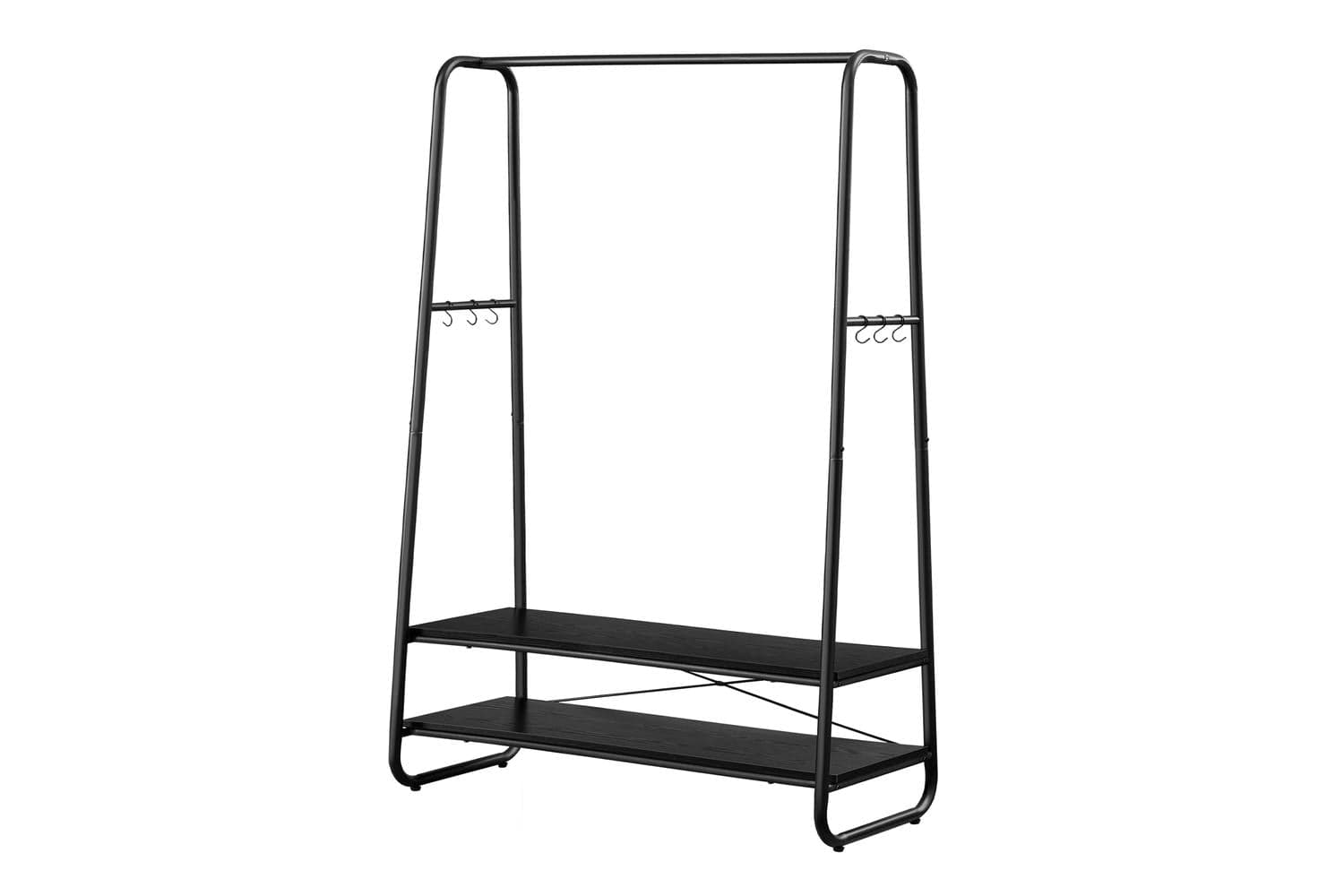Vasagle Clothes Rail | Clothes Rack With Shelves And Hooks | Steel And Particleboard | 100 X 45 X 160 Cm