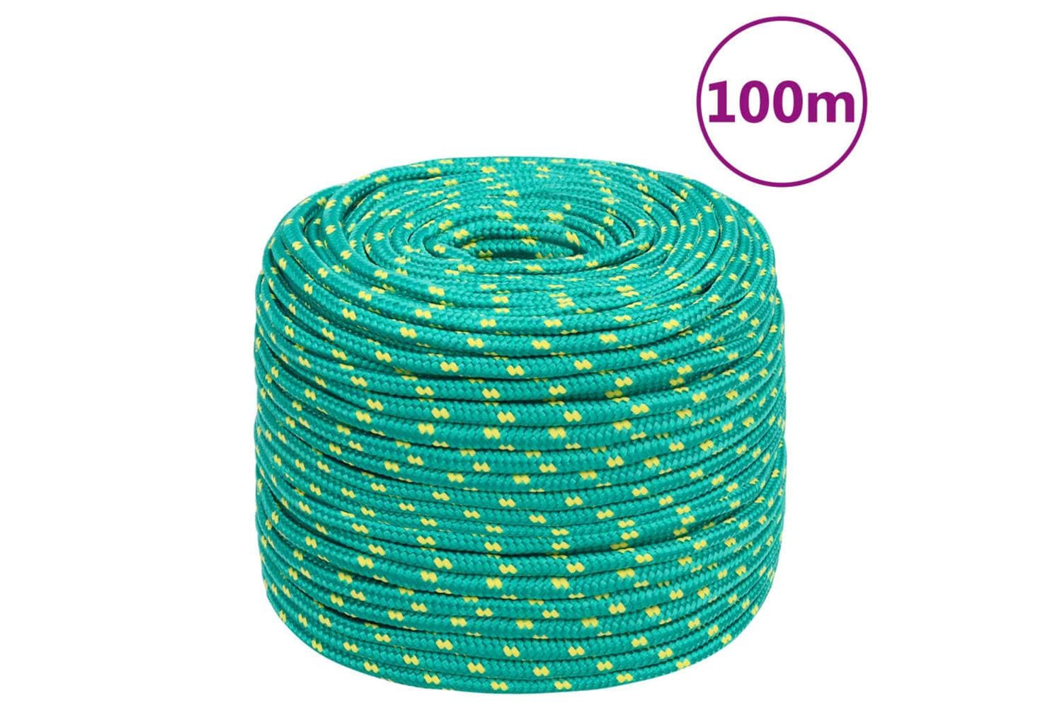 vidaXL 152720 Boat Rope Green 10mm 100 M Polypropylene