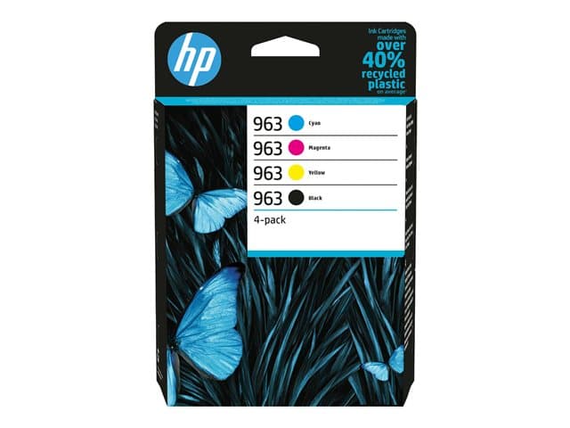 HP - 963 - 4-pack - black, yellow, cyan, magenta - original - ink cartridge
