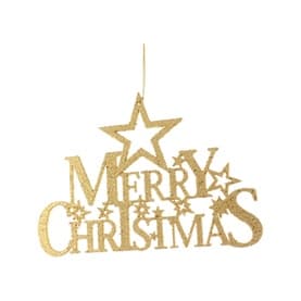 Glitter Merry Christmas Sign 22cm