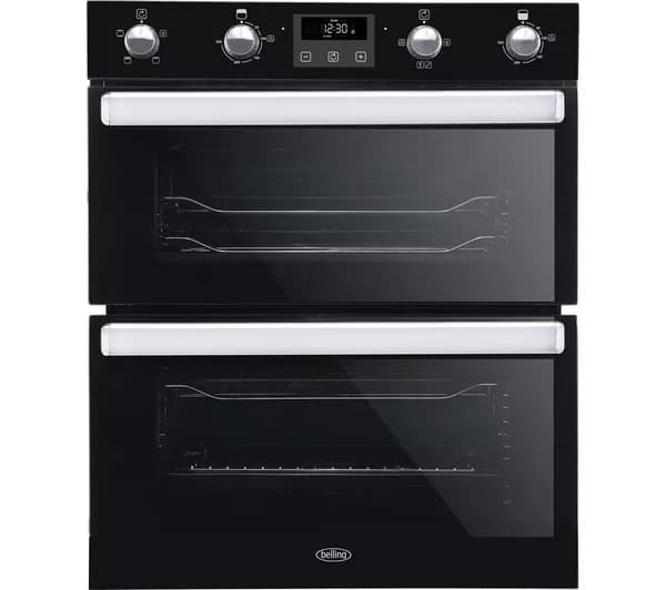 BELLING BI702FPCT Electric Built-under Double Oven - Black