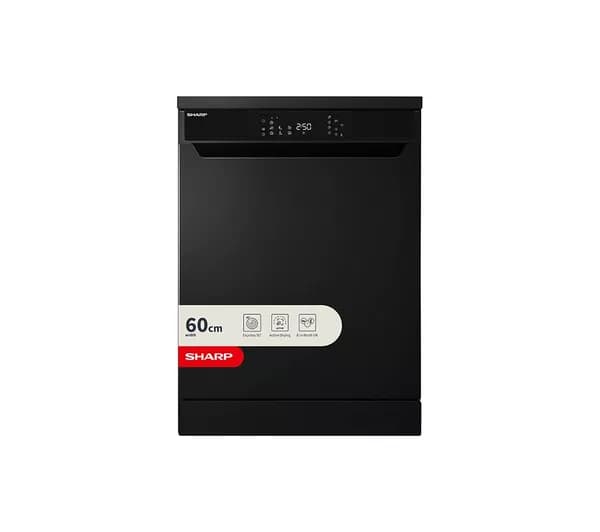 SHARP QW-NA1FF47D3M2-EN Full-size Dishwasher - Matte Black