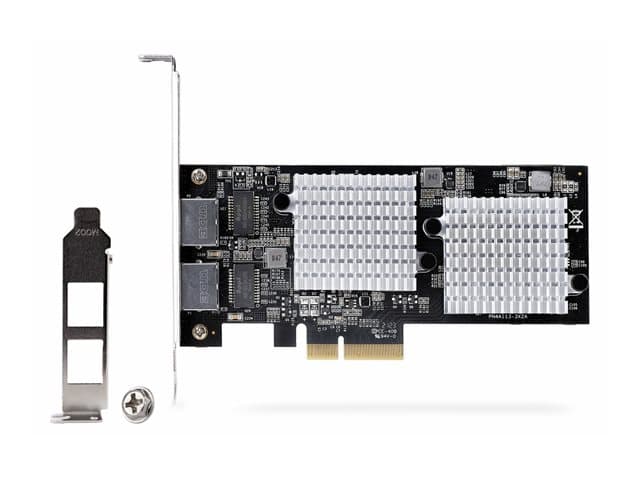 STARTECH.COM - Startech 2-Port 10Gbps PCIe Network Adapter Card, Network Card for PCs/Servers, Full-Height/Low-Profile PCIe Ethernet Card w/Jumbo Frames, NIC/LAN Interface Card - Marvell AQC113CS Chipset, PXE Boot (ST10GSPEXNDP2) - network