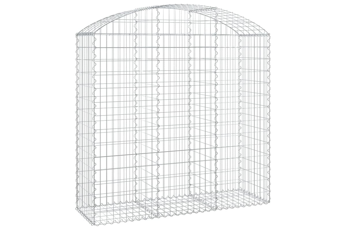 vidaXL 153457 Arched Gabion Basket 150x50x140/160cm Galvanised Iron