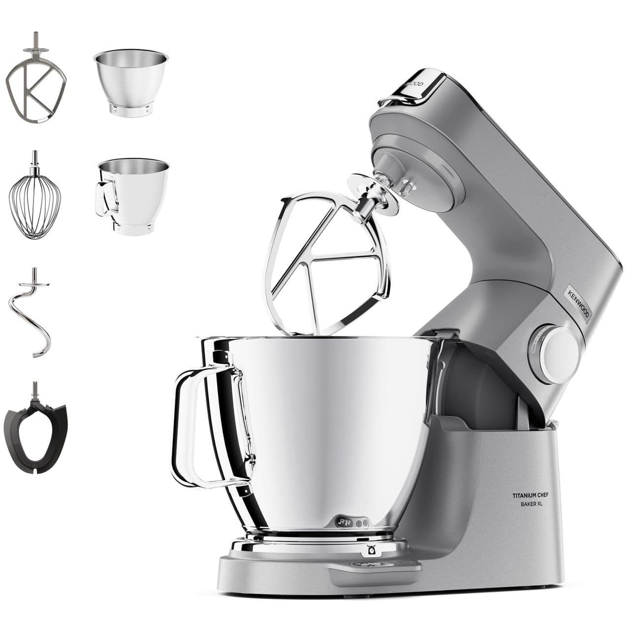 KENWOOD KVL85.004SI Titanium Chef Baker XL Stand Mixer - Silver – Silver