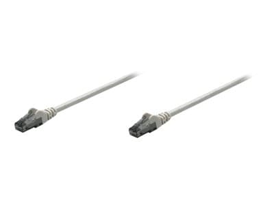 INTELLINET - Network Patch Cable, Cat6, 2m, Grey, CCA, U/UTP, PVC, RJ45, Gold Plated Contacts, Snagless, Booted, Lifetime Warranty, Polybag - patch cable - grey