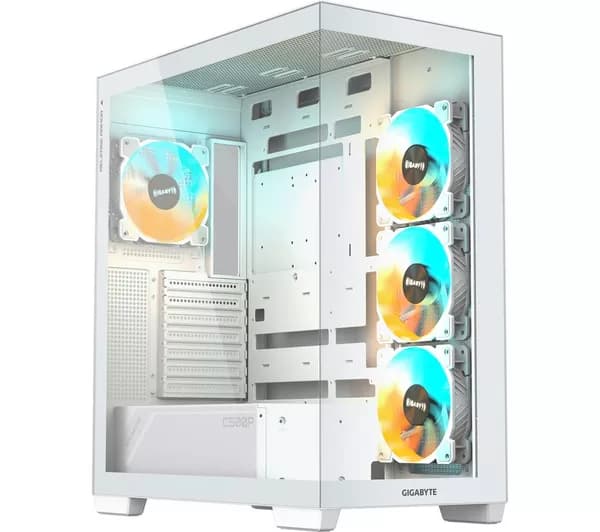 GIGABYTE Panoramic Stealth Ice GB-C500PI ST ATX Mid-Tower PC Case - White