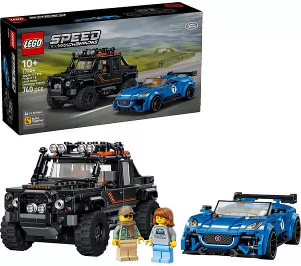 LEGO Speed Champions 77264 Jaguar Project 7 & Land Rover Defender Set