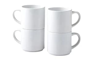 Cricut Stackable Ceramic Mug Blank | White | 4 Piece of Pack