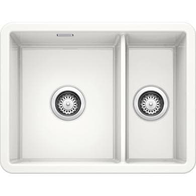 Blanco Villae 1.5 Bowl Undermount Ceramic Kitchen Sink - White