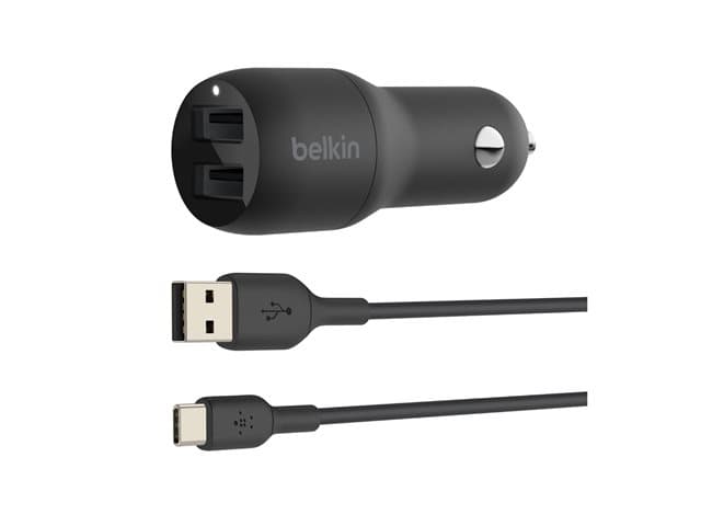 BELKIN - BoostCharge Dual Charger car power adapter - USB - 24 Watt