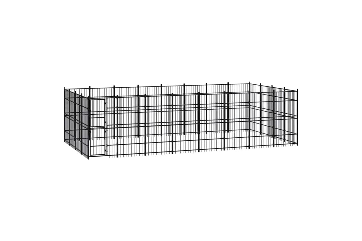 Vidaxl 3097986 Outdoor Dog Kennel Steel 29.49 M2