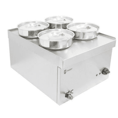 Refurbished Parry NPWB4 4 Pot Electric Wet Heat Countertop Bain Marie 4 x 4ltr Pots. 13 Amp