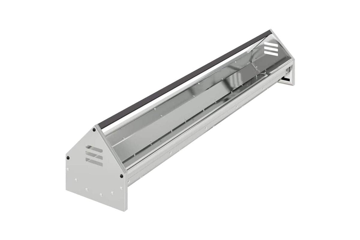 Vidaxl Chicken Feeding Trough Silver 108 X 205 X 20 Cm