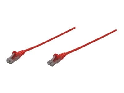 INTELLINET - Network Patch Cable, Cat6, 10m, Red, CCA, U/UTP, PVC, RJ45, Gold Plated Contacts, Snagless, Booted, Lifetime Warranty, Polybag - patch cable - 10 m - red