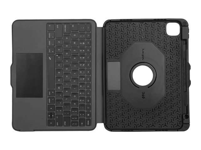 TARGUS - Versavu - Keyboard and folio case - with trackpad - backlit - wireless - Bluetooth 5.0 - QWERTY - Nordic - black