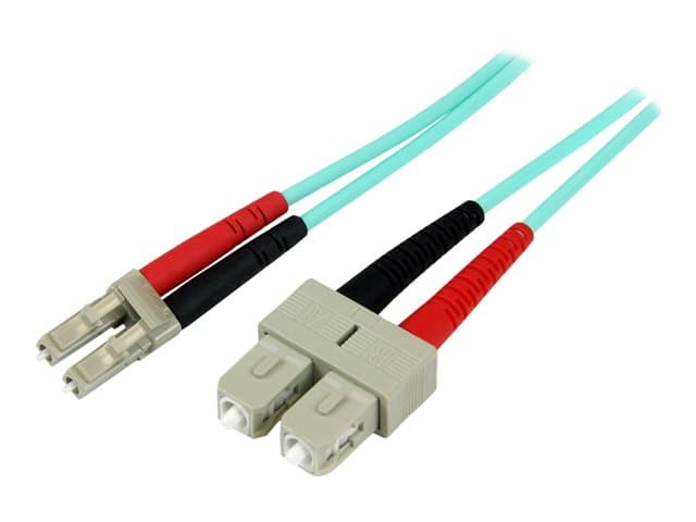 STARTECH.COM - Startech 1m Fiber Optic Cable - 10 Gb Aqua - Multimode Duplex 50/125 - LSZH - LC/SC - OM3 - LC to SC Fiber Patch Cable - patch cable - 1 m - 1 m - aqua