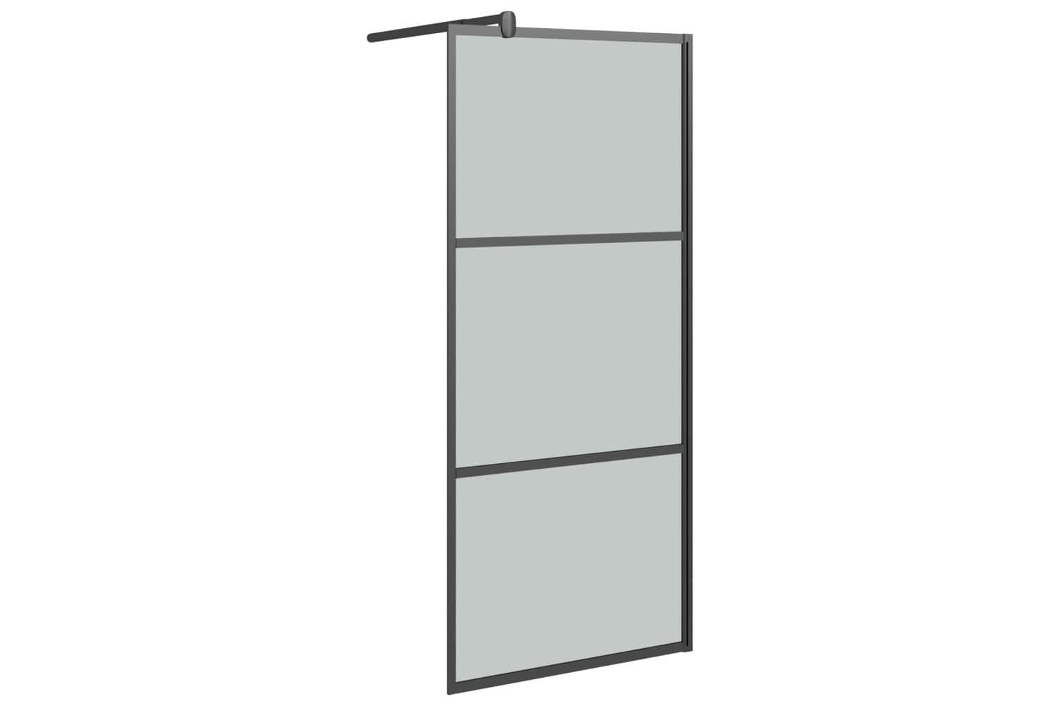 Vidaxl 151890 Walk-in Shower Wall 90x195cm Dark Esg Glass Black