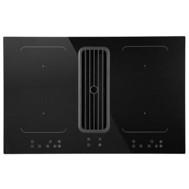 Refurbished electriQ eIQ80INDDF 80cm Induction Hob with Built In Extractor with 2 Flex Zones