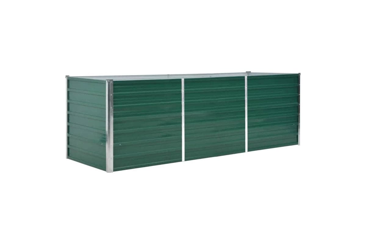 vidaXL 44841 Garden Raised Bed Galvanised Steel 240x80x77cm Green