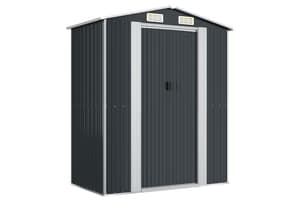 vidaXL Garden Shed Anthracite 192x108x223cm Galvanised Steel