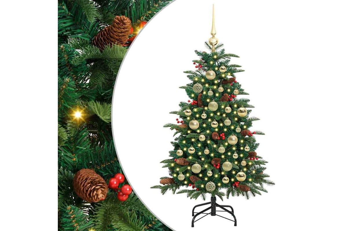 Vidaxl Artificial Christmas Tree With 150 Leds With Stand Green 120 Cm