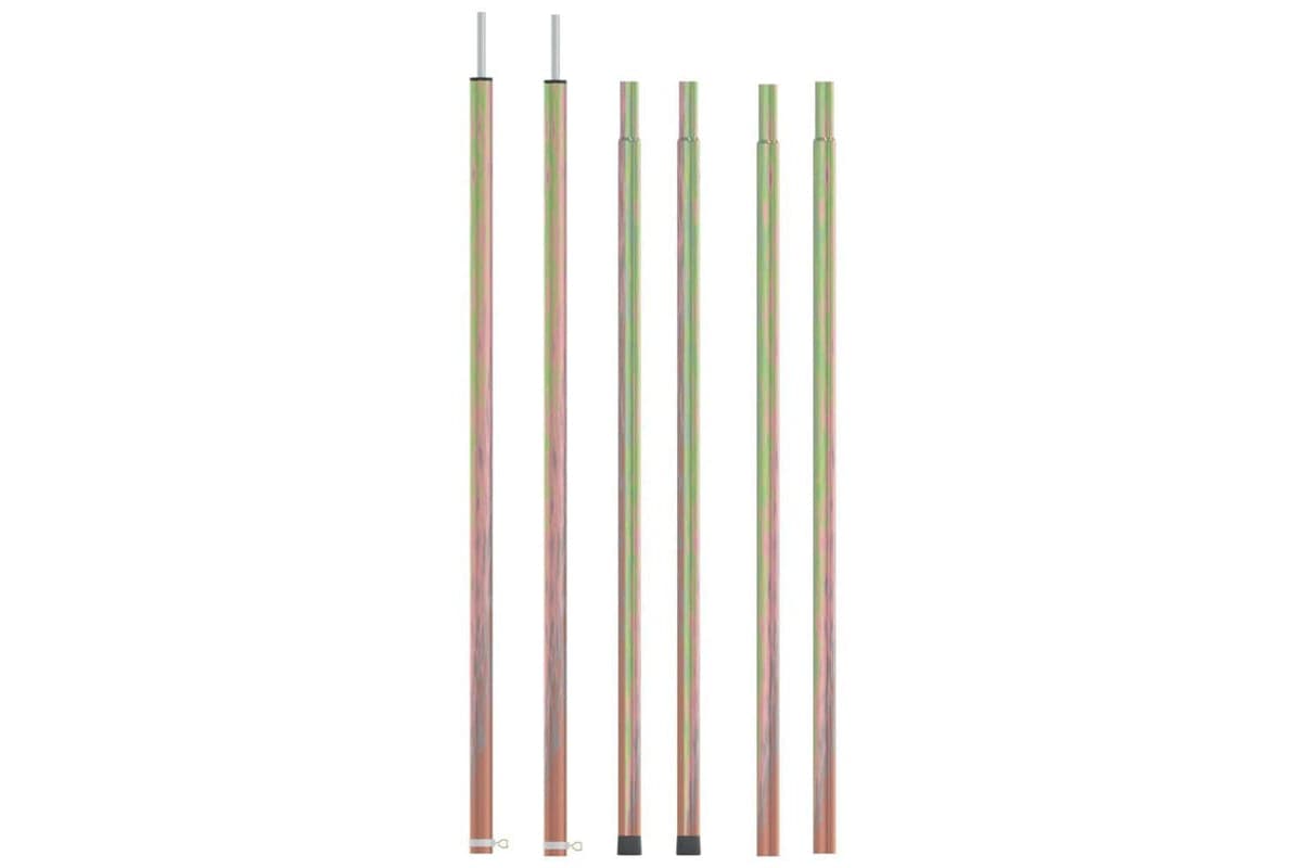Vidaxl Telescopic Tent Poles With Length Of 170-255 Cm 2 Pcs Galvanised Steel