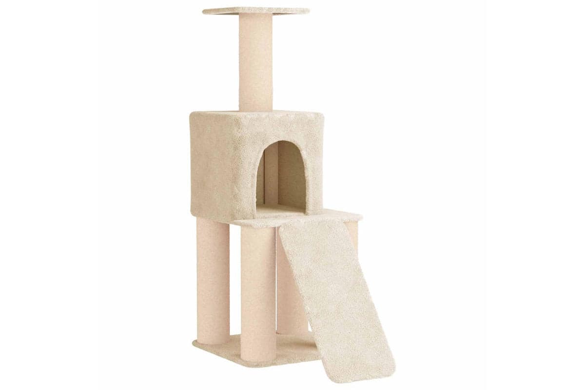 Vidaxl Cat Tree With Sisal Scratching Posts Cream 146 Cm