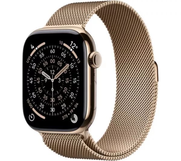 APPLE Watch Series 11 Cellular - 46 mm Gold Titanium Case with Gold Milanese Loop, M/L