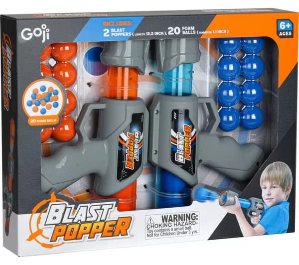 GOJI GBLAST26 Blast Popper Set - Grey & Blue/Orange