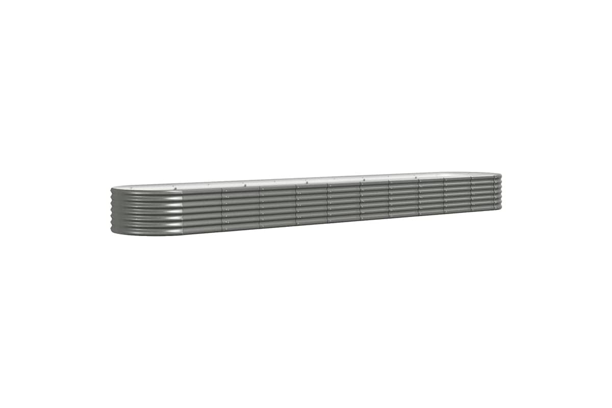 vidaXL 318934 Garden Raised Bed Powder-coated Steel 440x80x36cm Grey