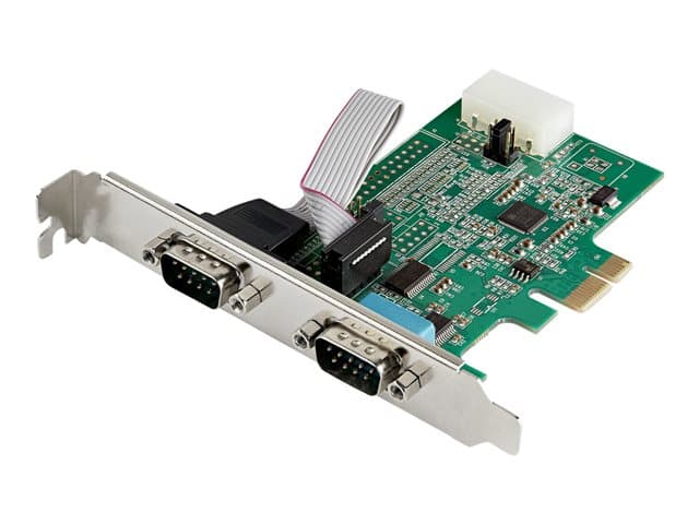 Startech 2-port PCI Express RS232 Serial Adapter Card, PCIe RS232 Serial Host Controller Card, PCIe to Dual Serial DB9 COM Port Card, 16950 UART, Expa