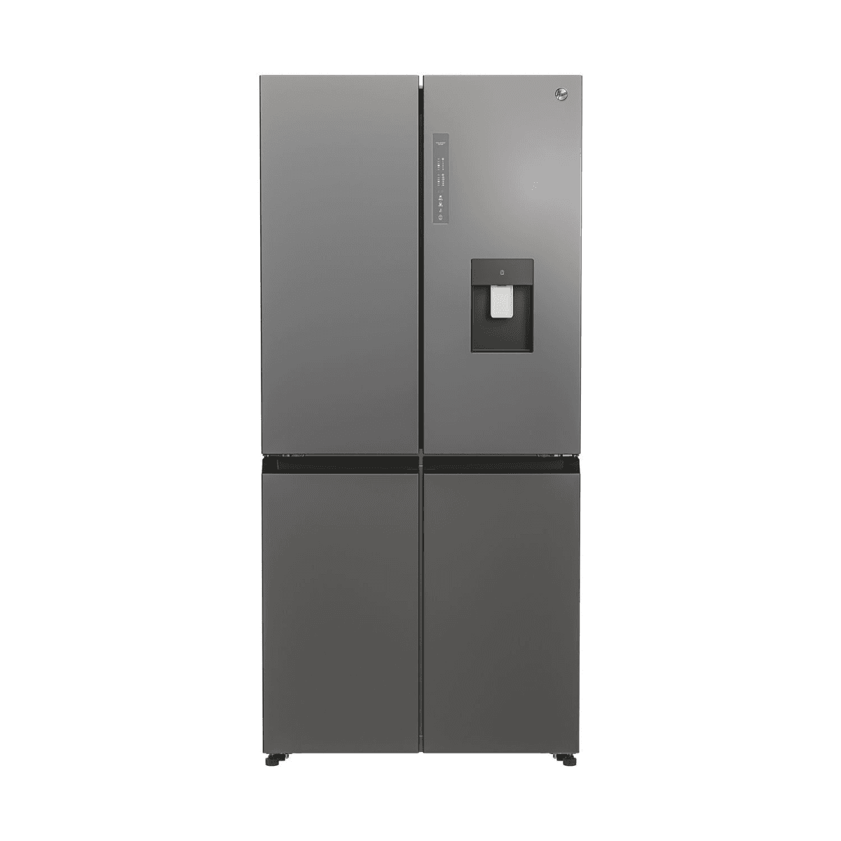 Hoover HHCR3818EWPL, 181.5 x 83.3cm, Frost Free American Style Fridge Freezer, Silver
