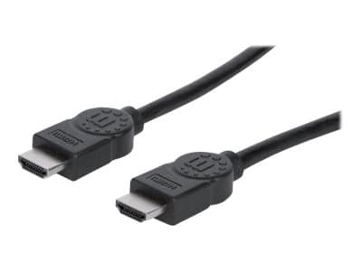 Manhattan HDMI Cable, 4K@30Hz (High Speed), 5m, Male to Male, Black, Ultra HD 4k x 2k, Fully Shielded, Gold Plated Contacts, Lifetime Warranty, Polyba