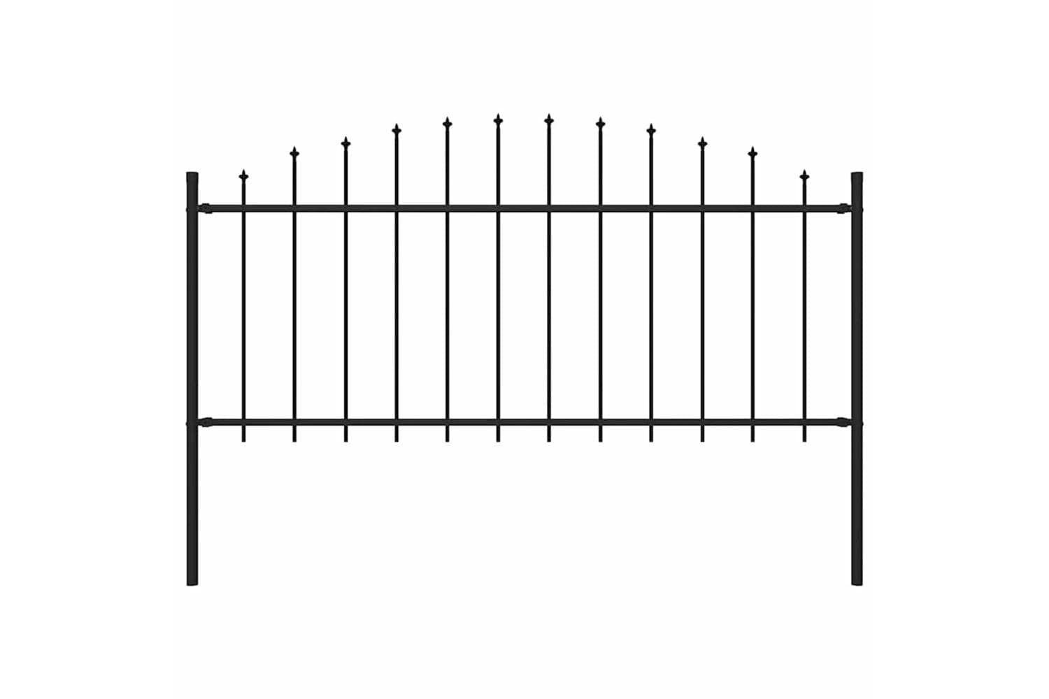 Vidaxl 144940 Garden Fence With Spear Top Steel