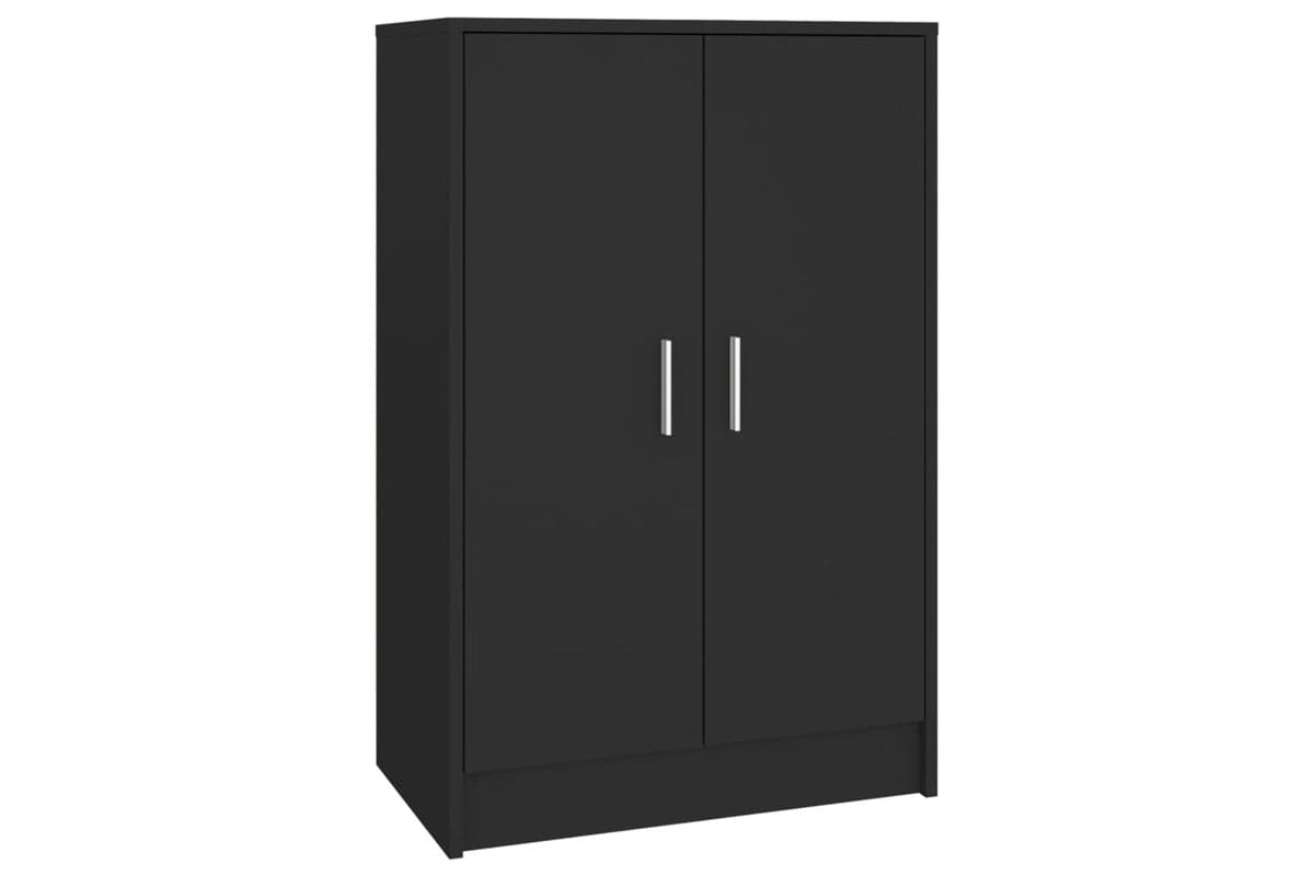 vidaXL Shoe Cabinet Black 60x35x92cm Engineered Wood