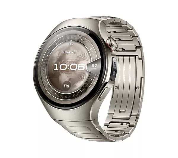 HUAWEI Watch 5 - Titanium Silver, Fluoroelastomer Strap, 46 mm