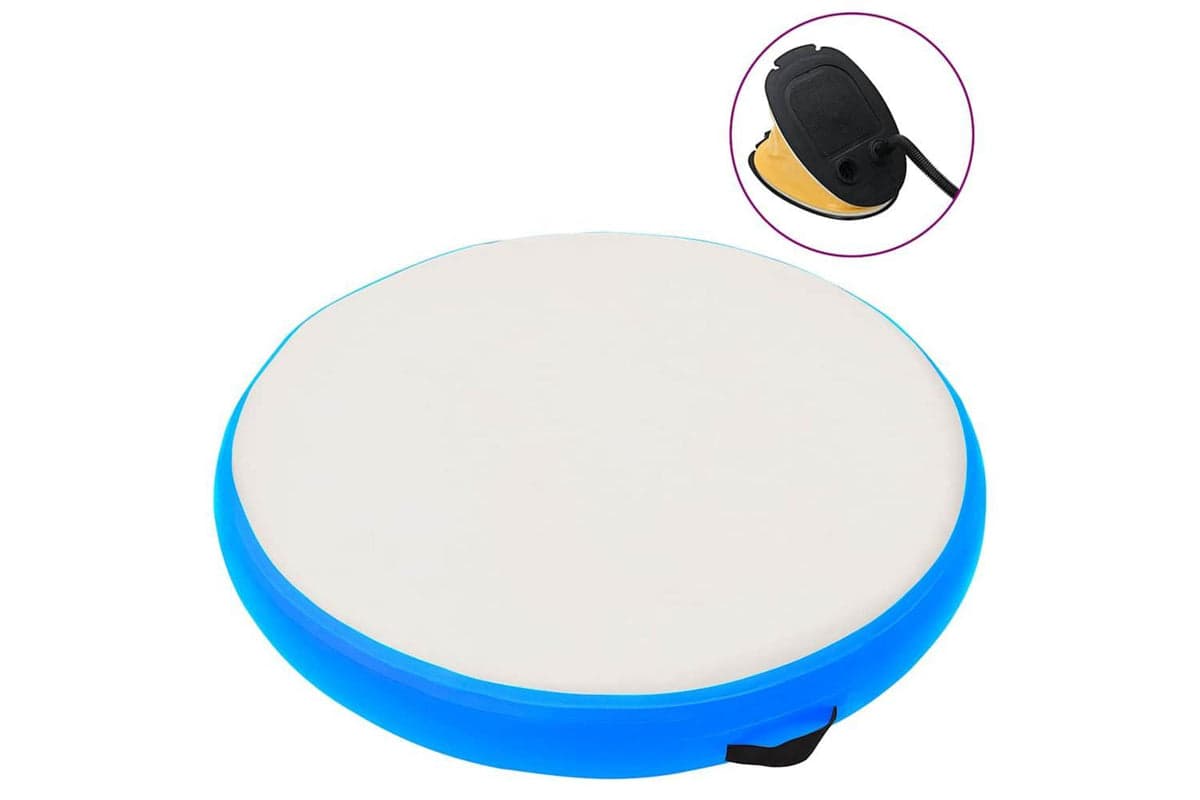 Vidaxl Inflatable Gymnastic Mat With Pump 100x100x15 Cm Pvc Blue