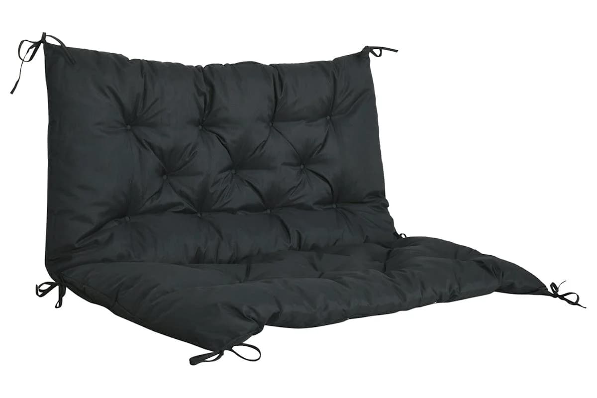 Outsunny 2 Seater Bench Cushion | Black