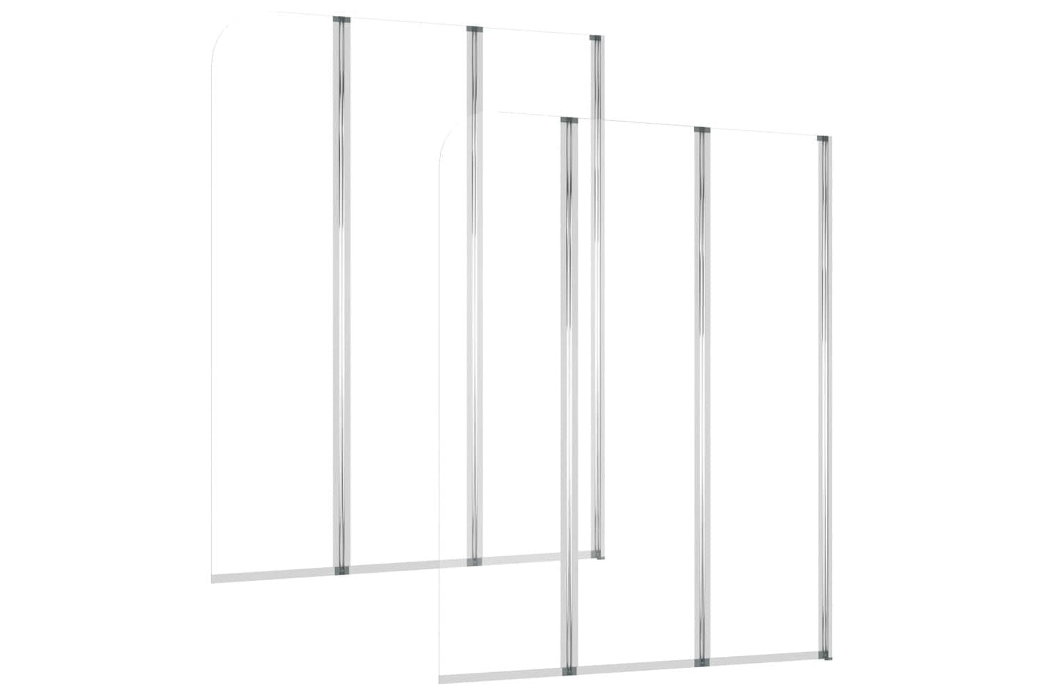 vidaXL 146228 Bath Enclosures 2 Pcs 104x130cm Tempered Glass Transparent