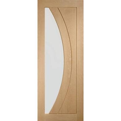 Internal Oak Glazed Door with Clear Glass - Pre-Finished - 2040 x 626 x 40mm - Salerno - XL Joinery