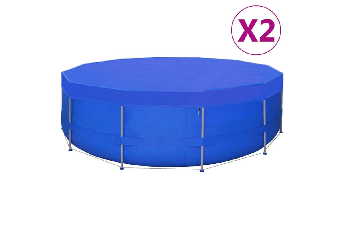 Vidaxl 3082802 Pool Covers 2 Pcs Pe Round 540 Cm