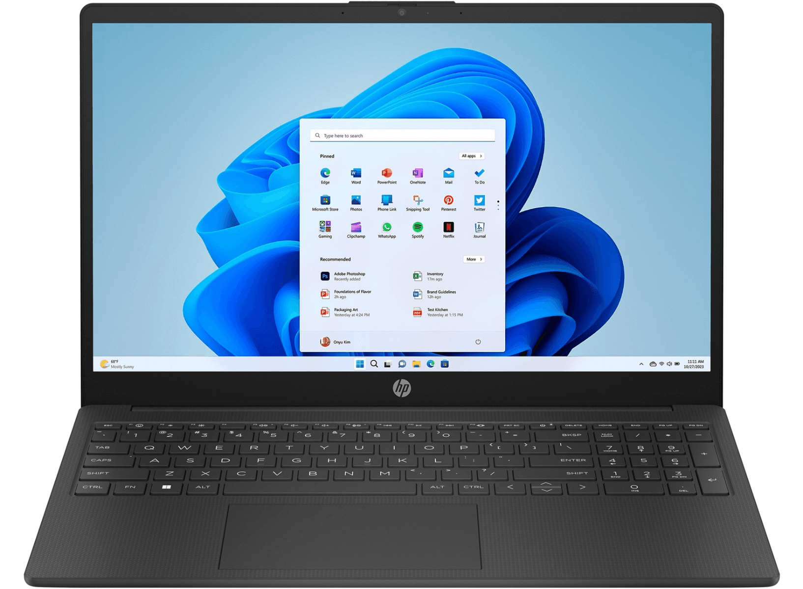 HP 15FC0057NA, 15.6", Ryzen 5-7520U, 8GB/512GB, Laptop, Black
