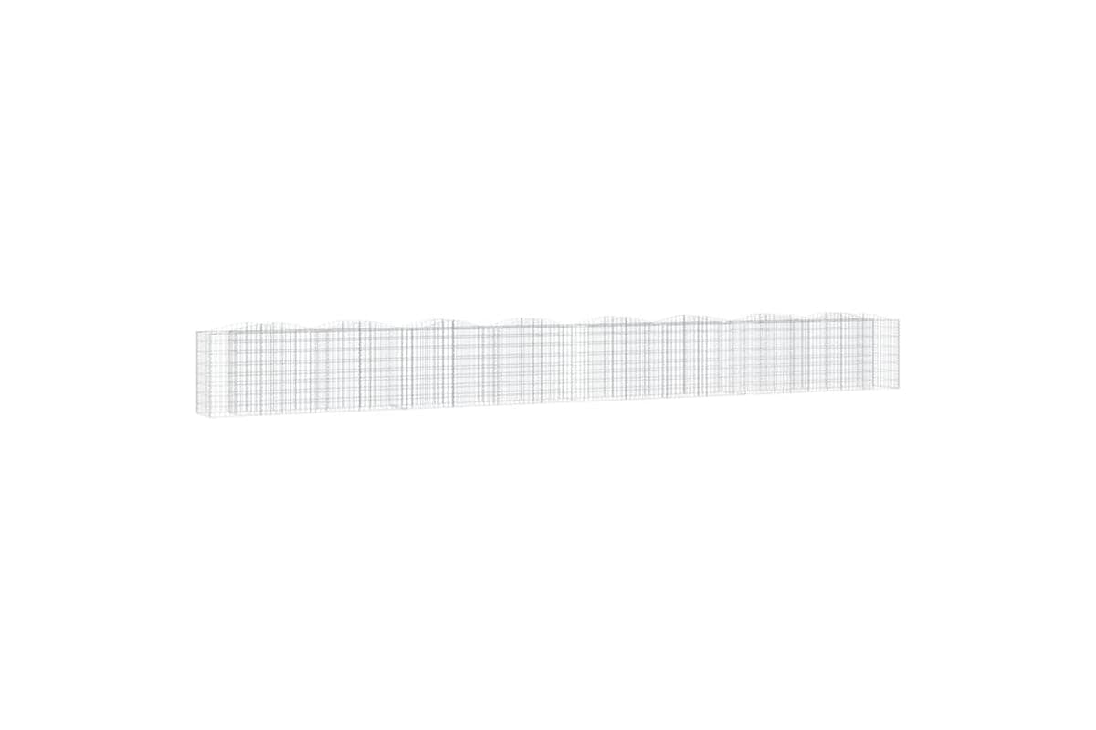 vidaXL 153549 Arched Gabion Raised Bed 800x50x100cm Galvanised Iron