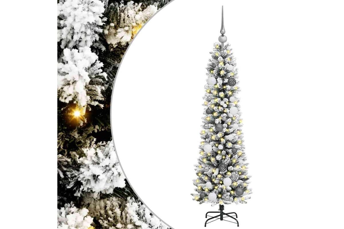 Vidaxl Artificial Christmas Tree With 150 Leds With Stand White 150 Cm